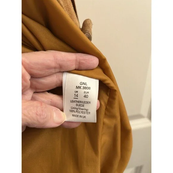 VTG Genel London Women’s Fringe Suede Leather Jacket Western Sz US 10 UK 14 - Picture 10 of 14